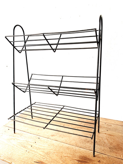 Mid Century Iron Rack / Shelf