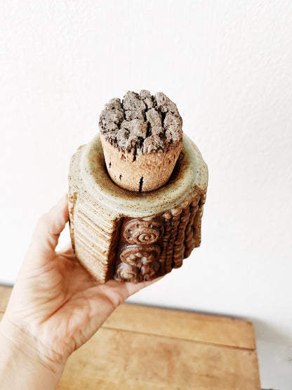 Handmade Brutalist Ceramic Jar