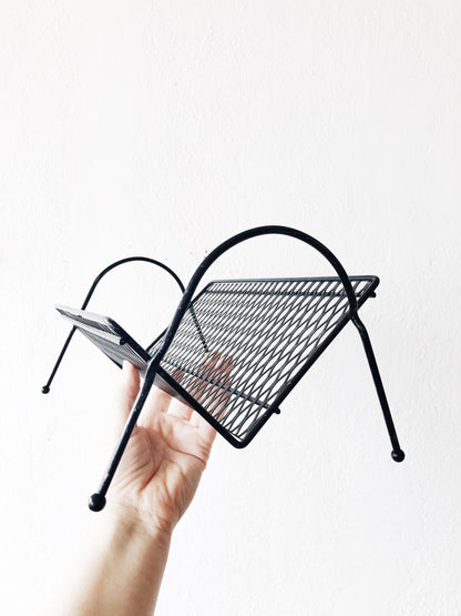Mid Century Metal Book Rack