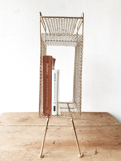 Mid Century Petite Goldtone Rack