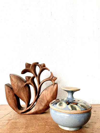 Vintage Carved Wood Sculpture