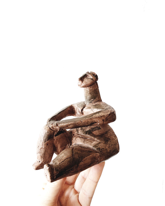 Vintage Figural Clay Sculpture