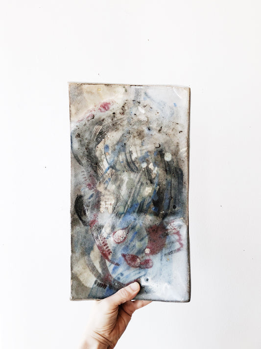 Vintage Ceramic Pottery Slab