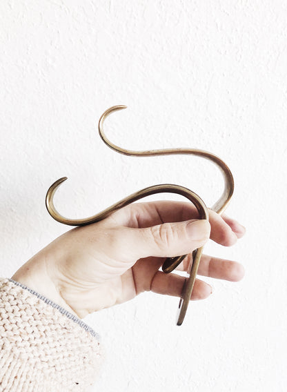 Vintage Brass Hooks - Pair