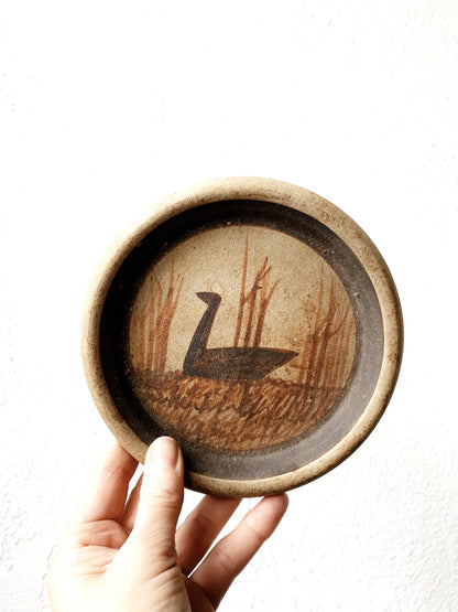 Vintage Stoneware Art Pottery Dish