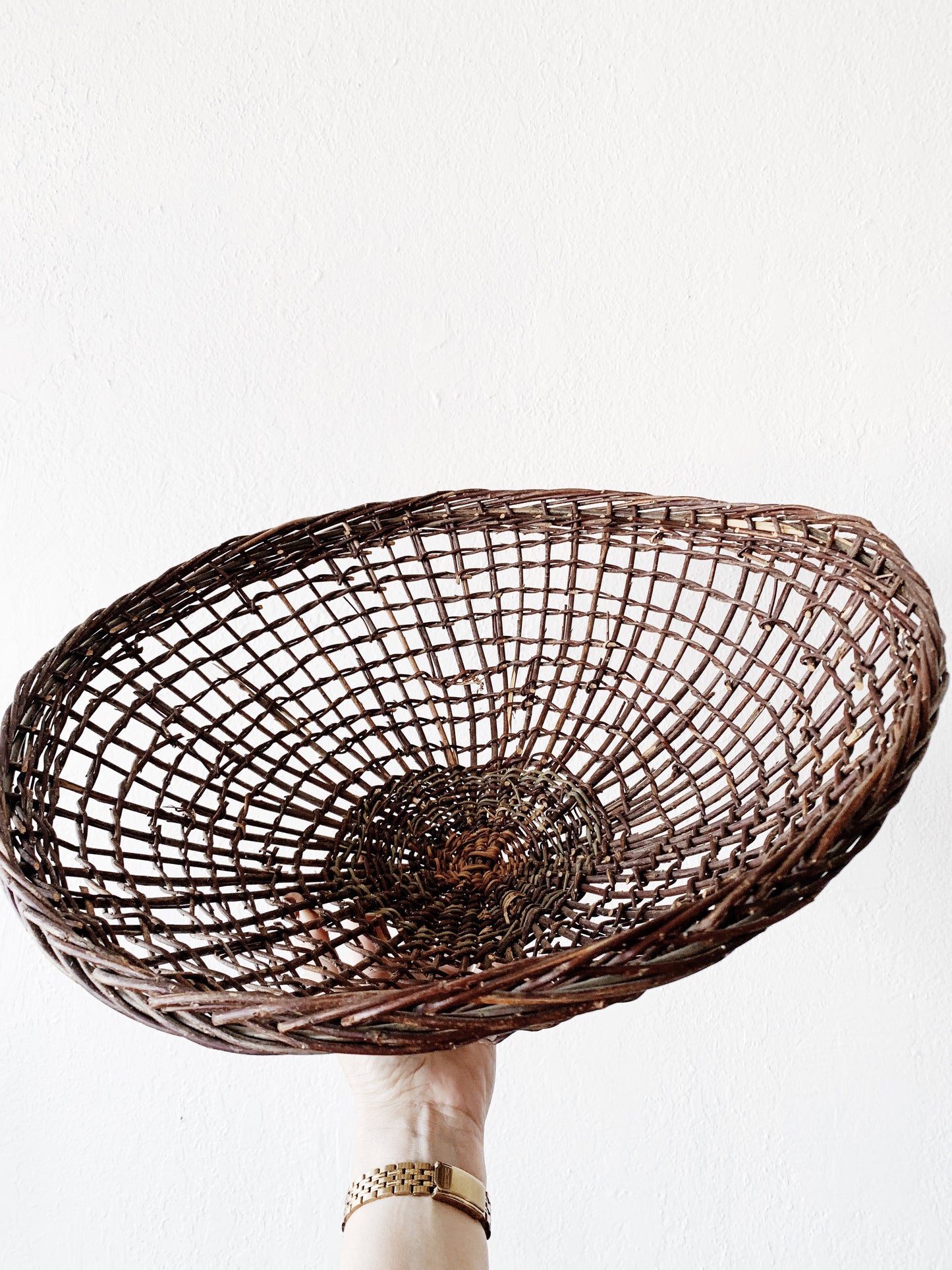 Handmade Sculptural Twig Basket
