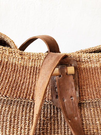 Large Vintage Basket Tote
