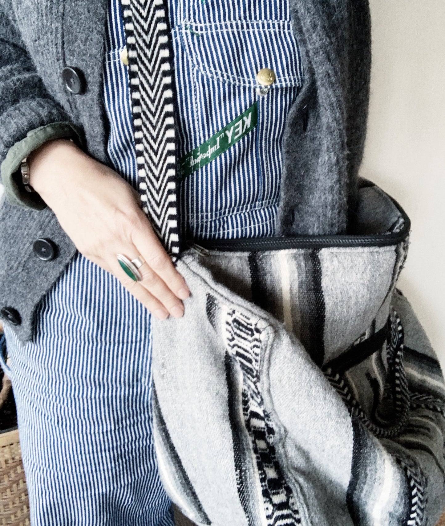 Vintage Woven Duffel Bag