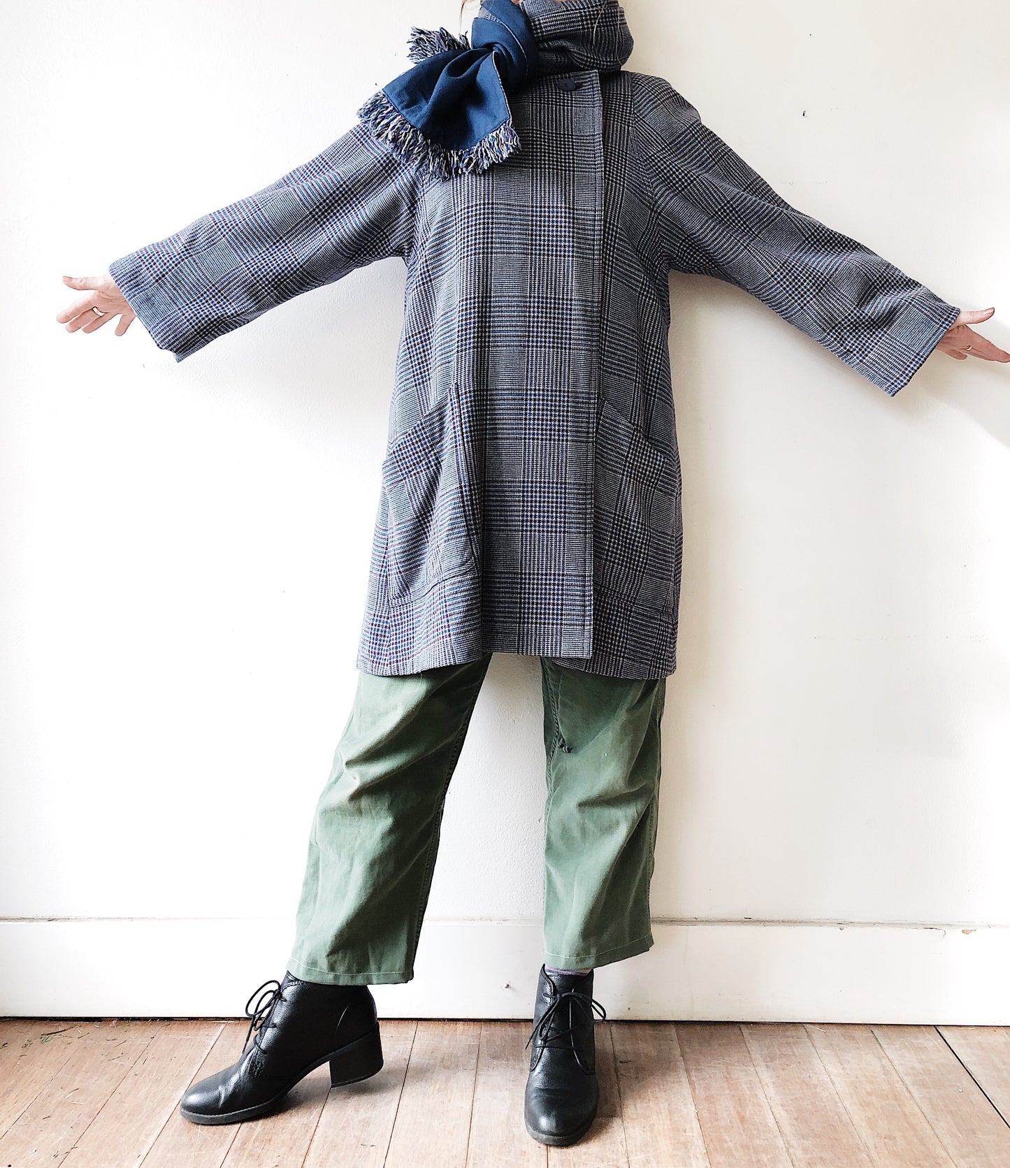 Vintage Pendleton Swing Coat and Scarf