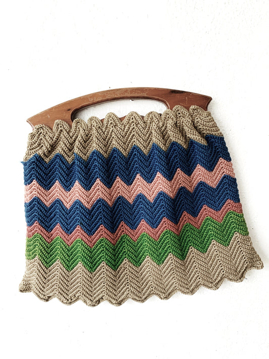 Vintage Handmade Crochet Handbag/Tote