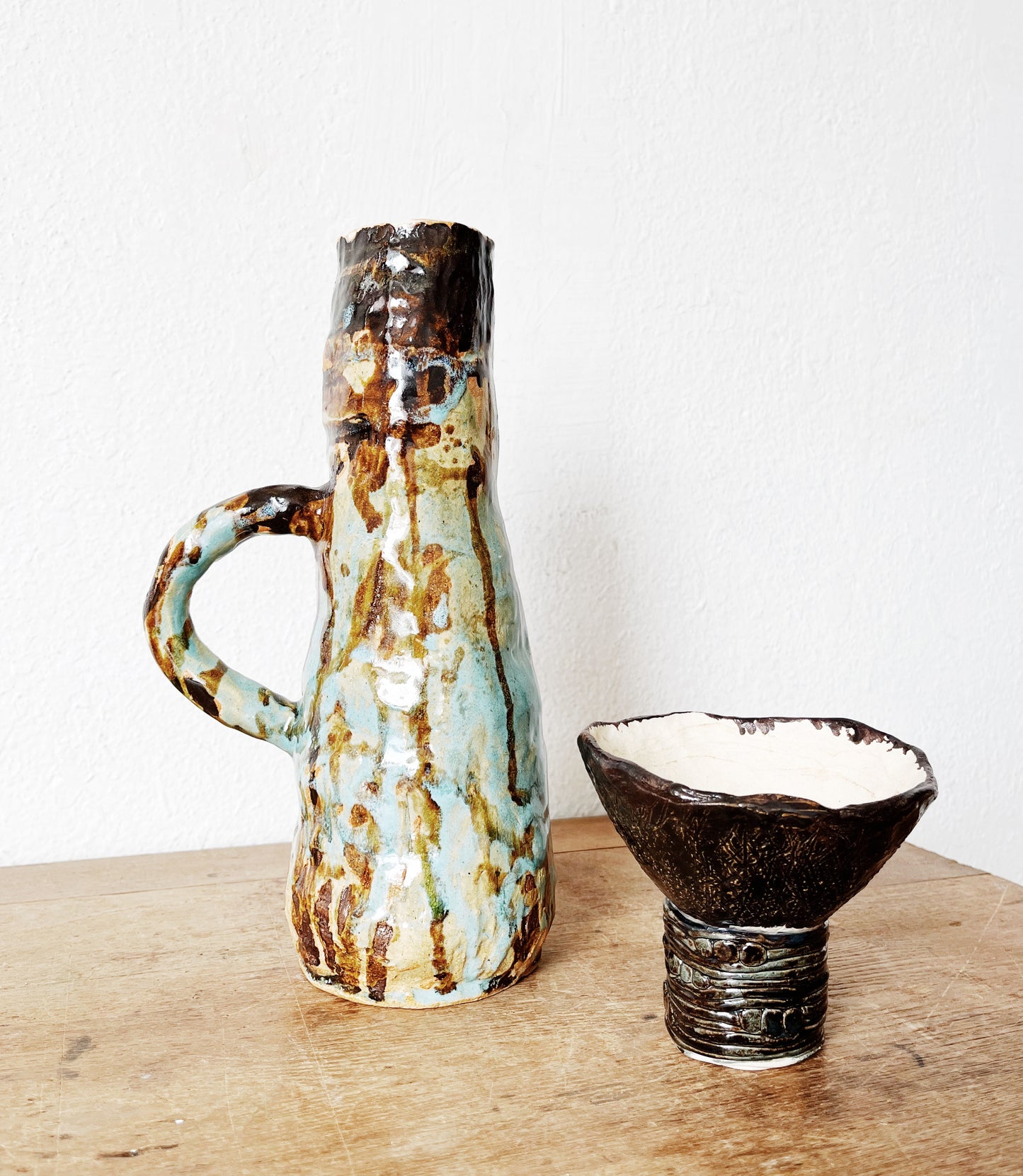 Vintage Drip Glazed Pitcher