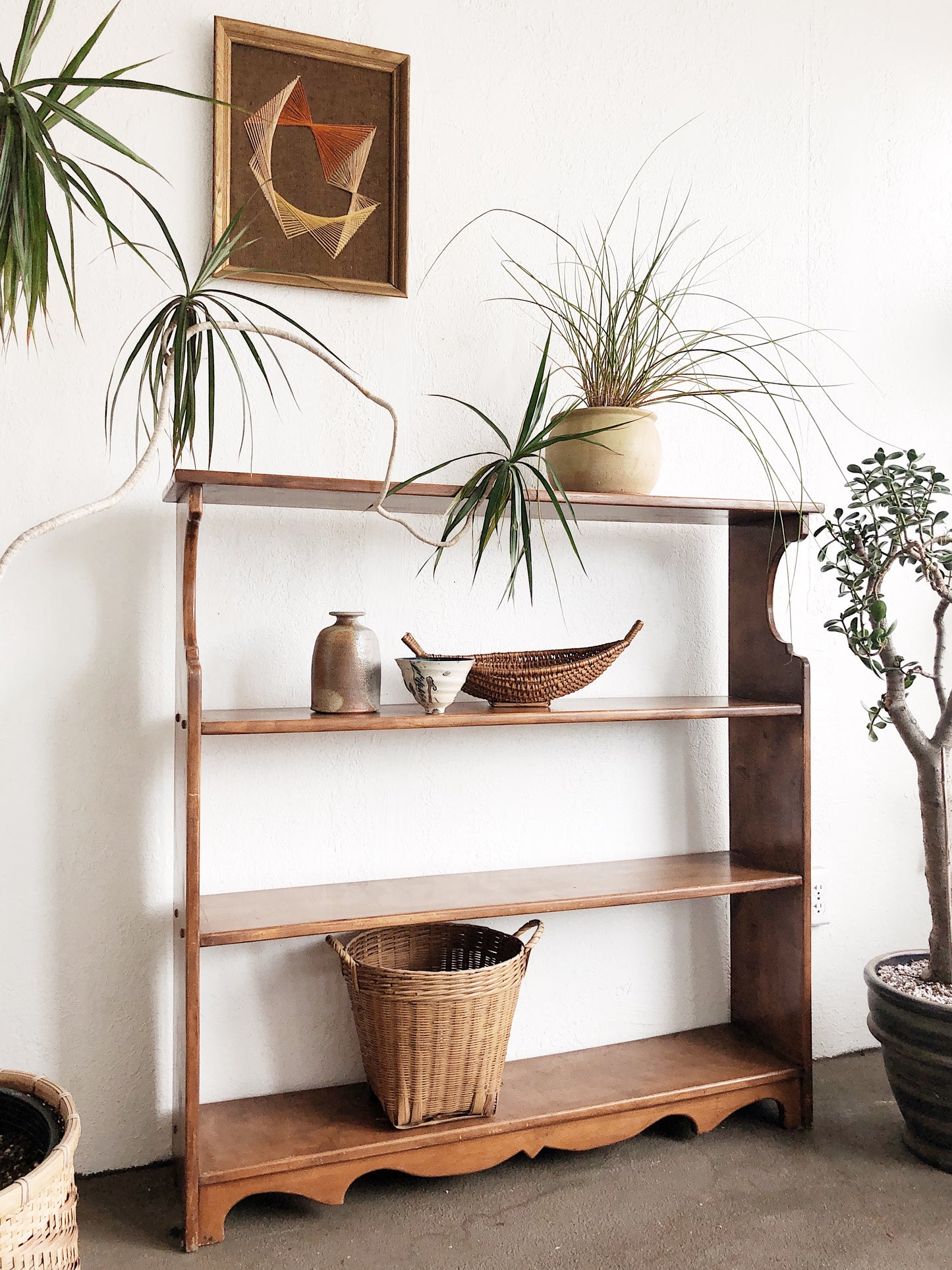 Vintage Maple Keyhole Shelf