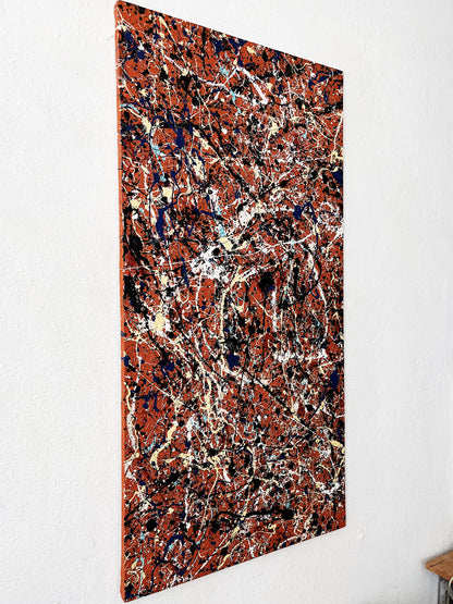 Vintage Pollock Style Abstract Painting