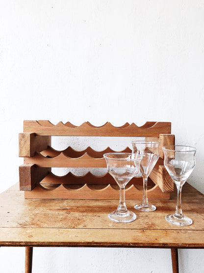 Vintage Brutalist Wine Rack