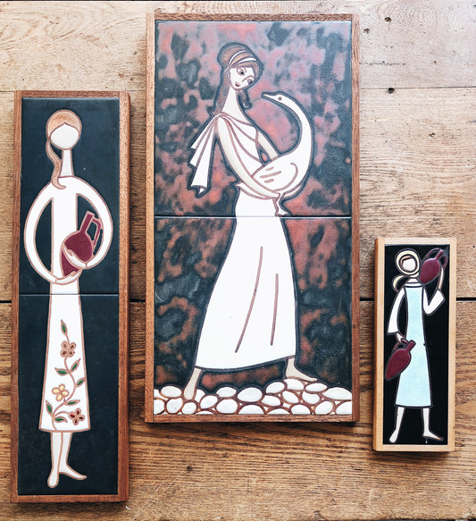 Vintage Folk Tile Art