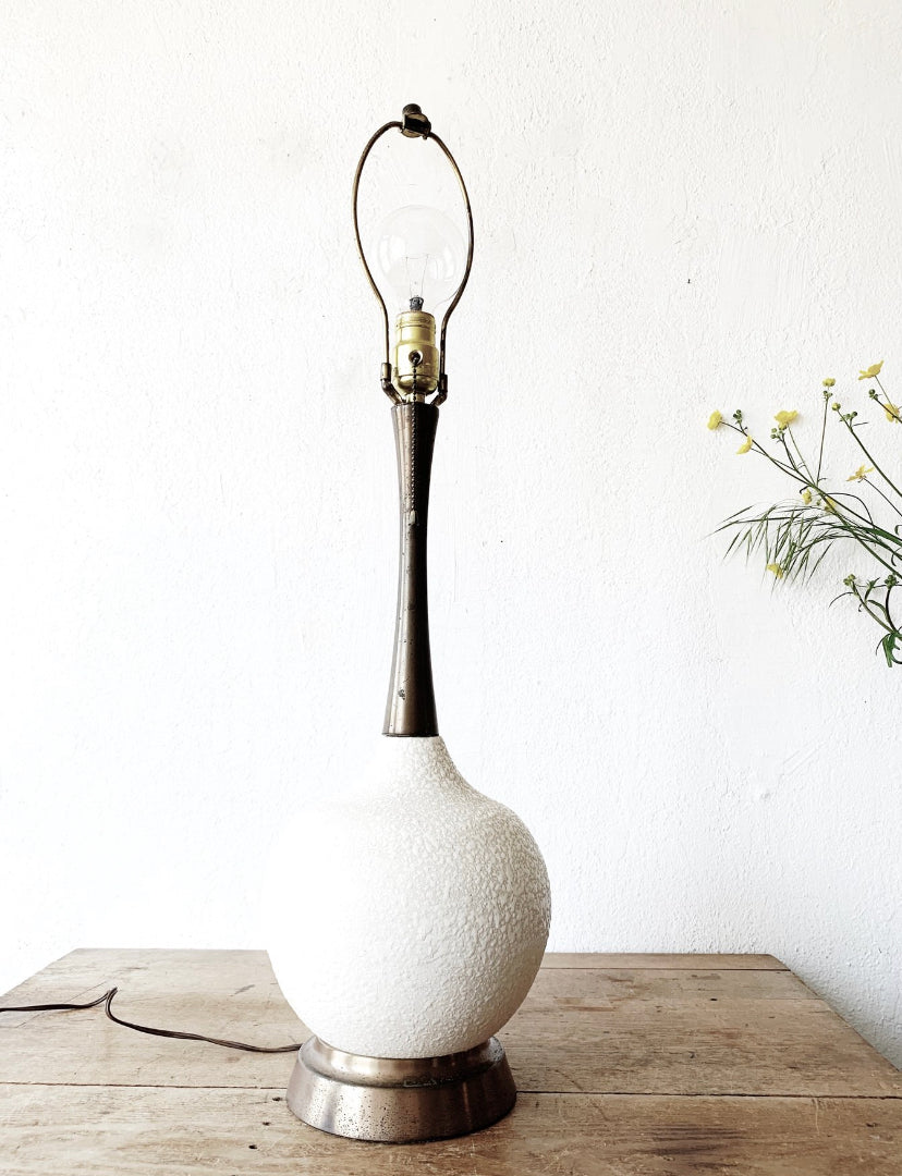 Mid Century Ceramic Lamp with Shade