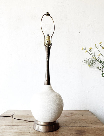 Mid Century Ceramic Lamp with Shade