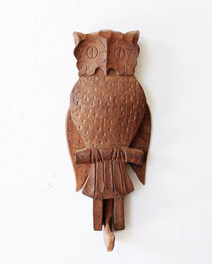 Wooden Folk Owl Hook
