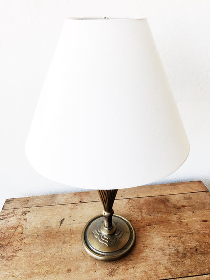 Vintage Brass Nouveau Style Lamp