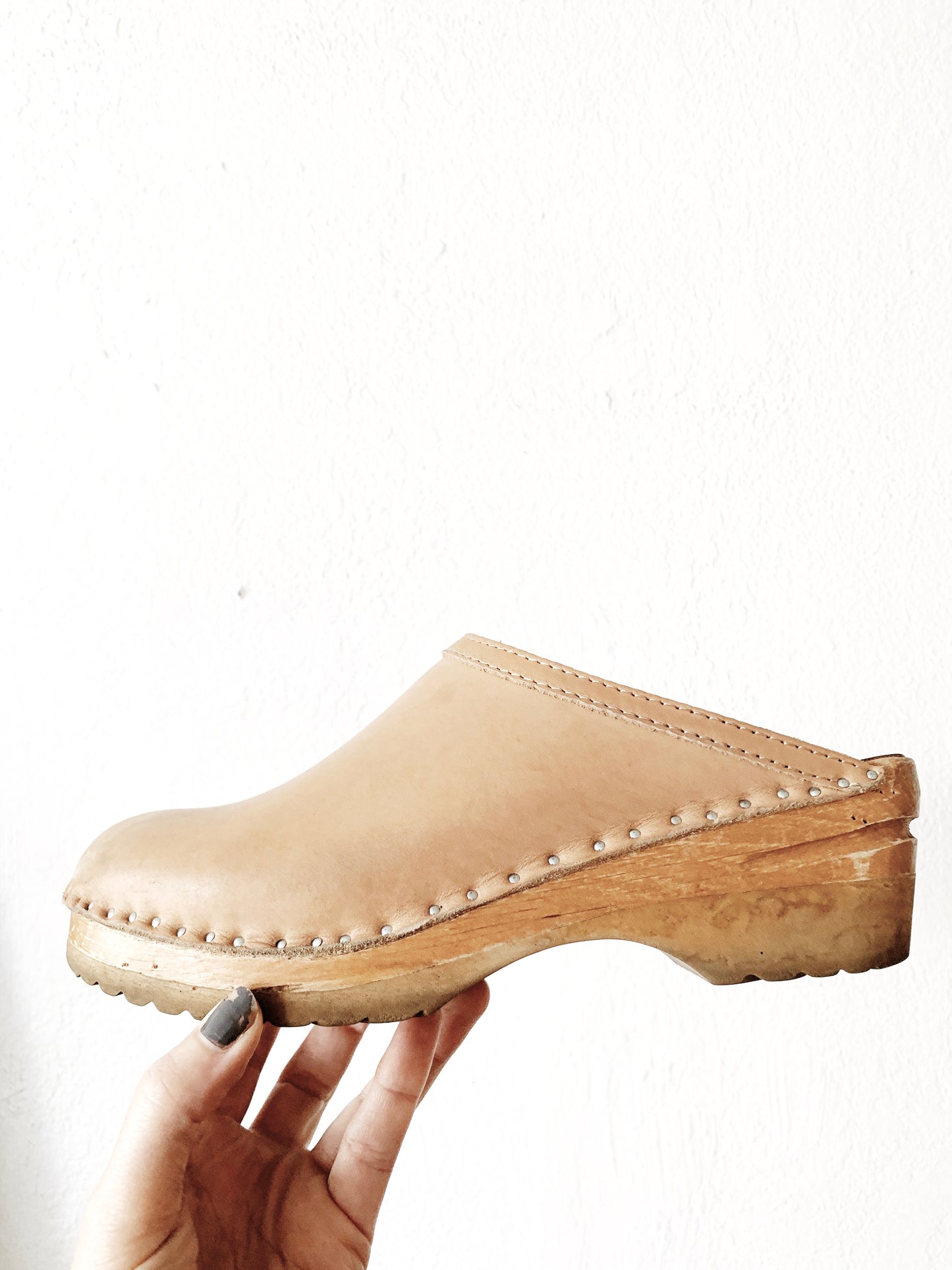 Troentorp Natural Leather Clogs 39