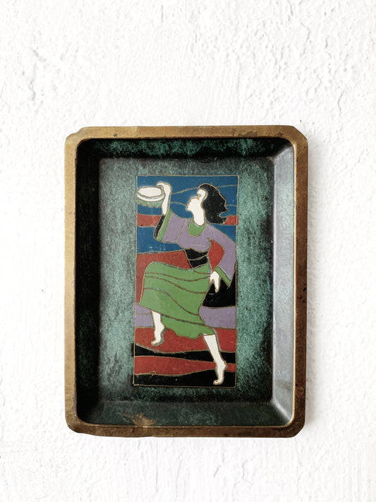 Vintage Brass Art Tray