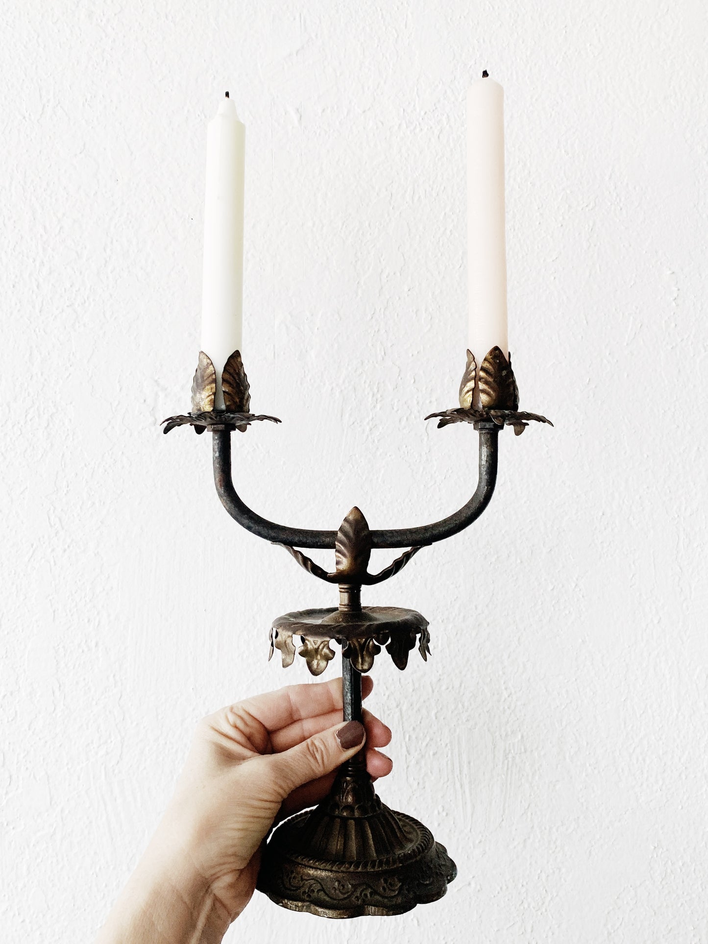 Vintage Iron Candelabra