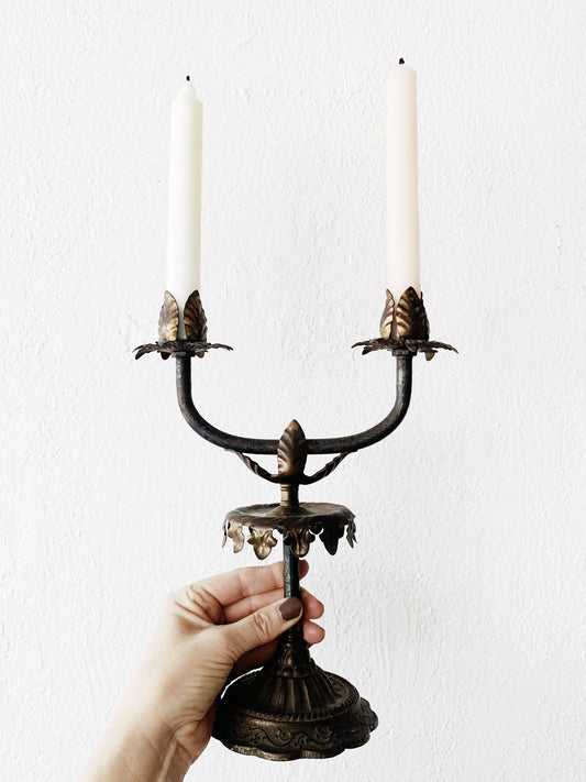 Vintage Iron Candelabra