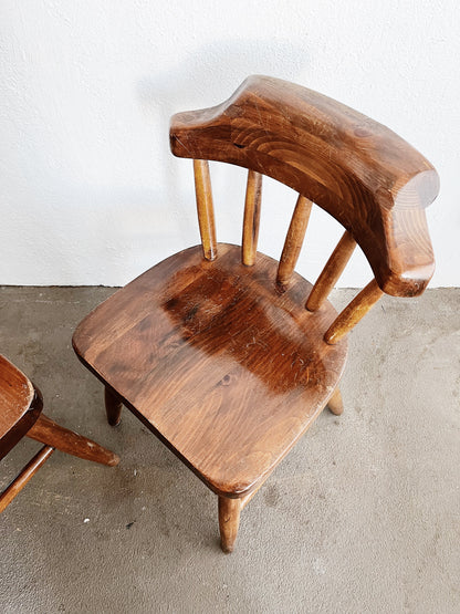 Set 6 Vintage Chunky Captains Chairs