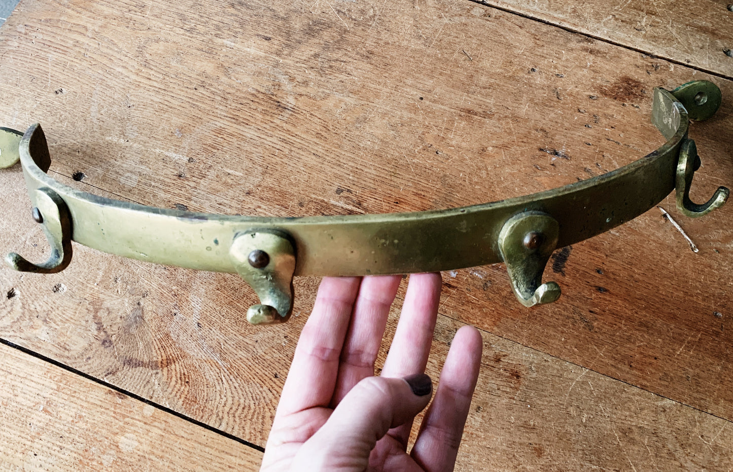 Aged Brass Pot Rack