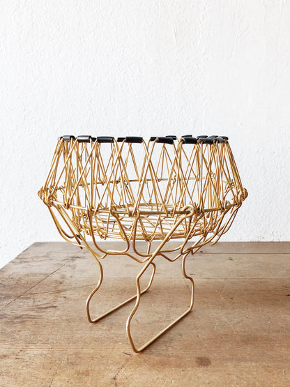 Vintage Brass Egg Basket