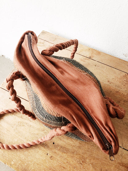 Large Vintage Woven Straw Tote