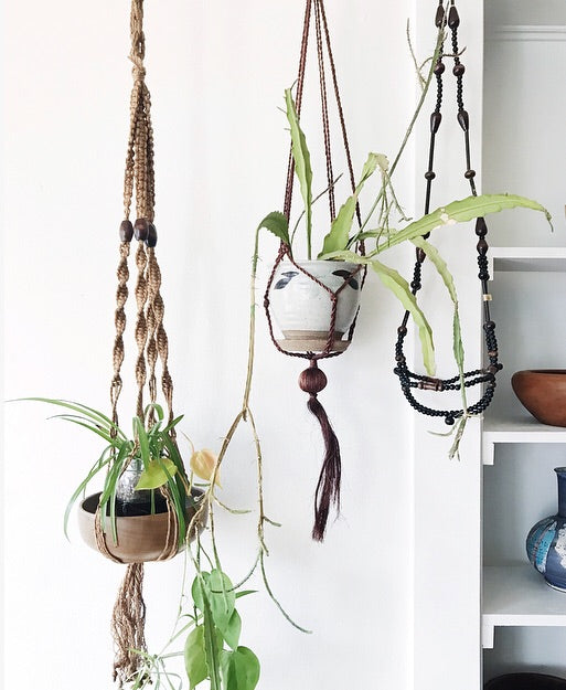 Vintage Wood Beaded Hanger