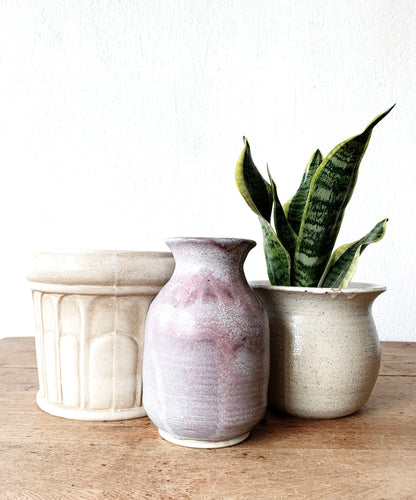 Lavender Studio Pottery Vase