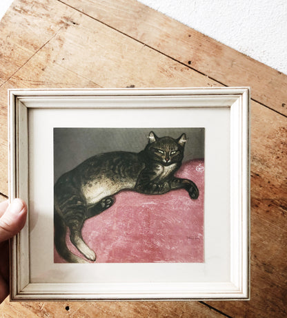 Vintage Japanese Cat Print
