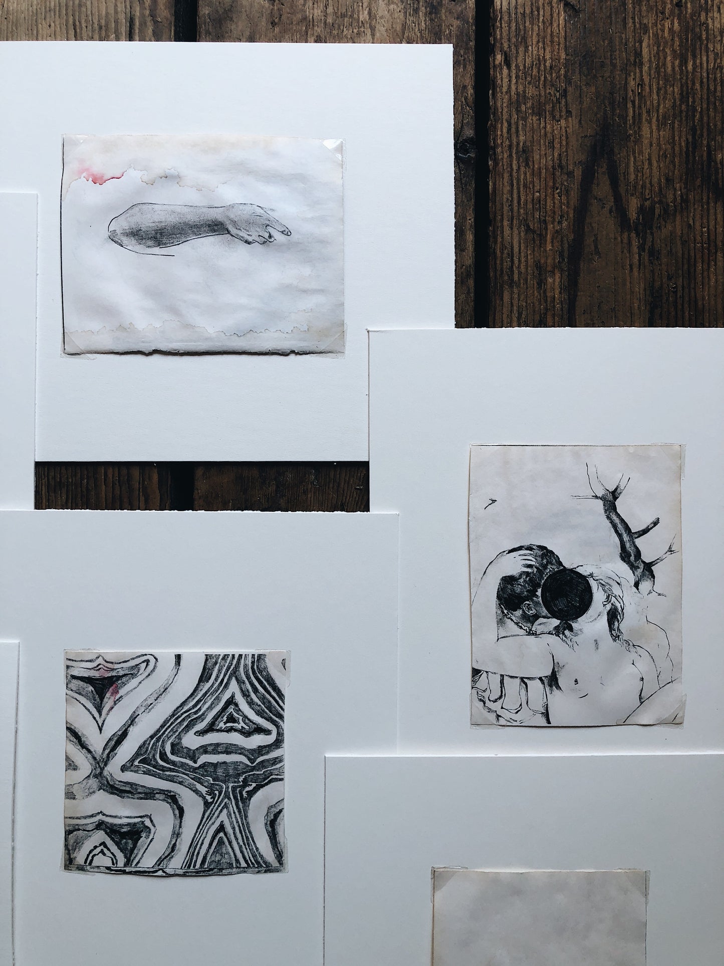 Original Charcoal and Ink Drawings