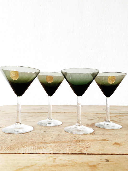Mid Century Fantasy Cocktail Glasses