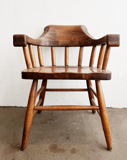 Set 6 Vintage Chunky Captains Chairs