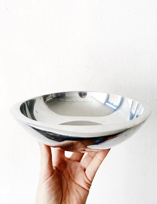 Post Mod Chrome Serving Bowl