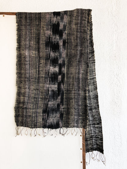 Vintage Homespun Ikat Textile