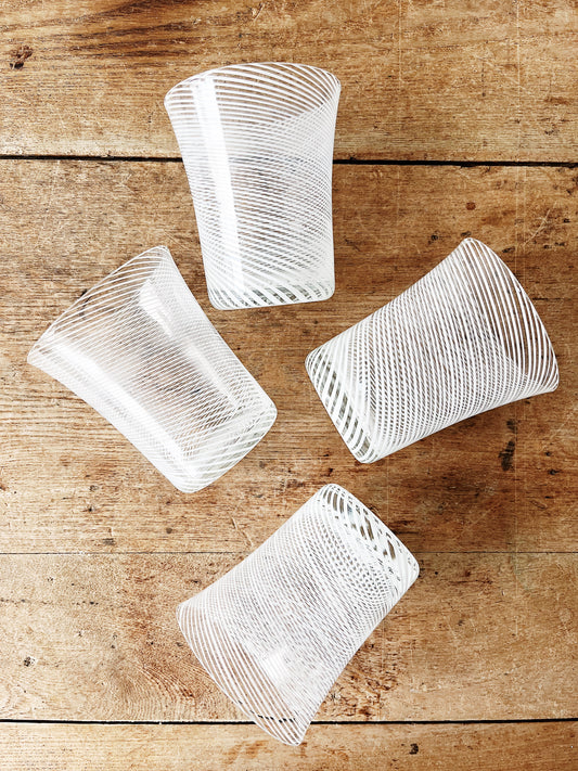 Vintage Blown Glass Tumbler Set