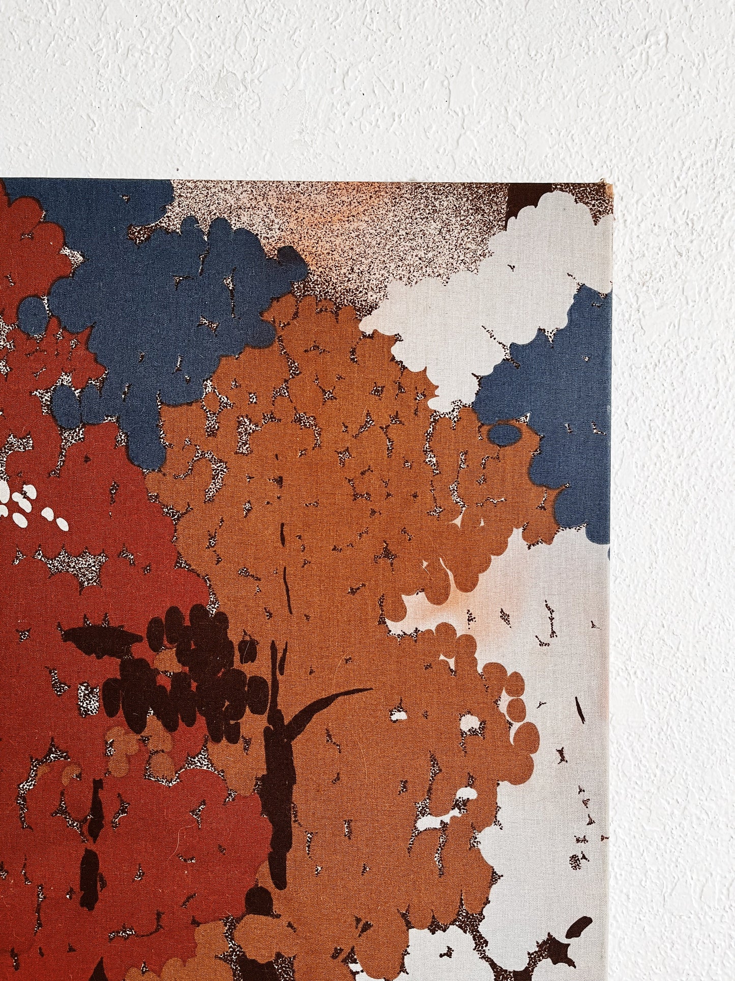 Vintage Textile Art Panel