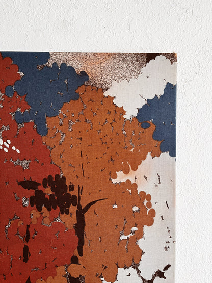 Vintage Textile Art Panel