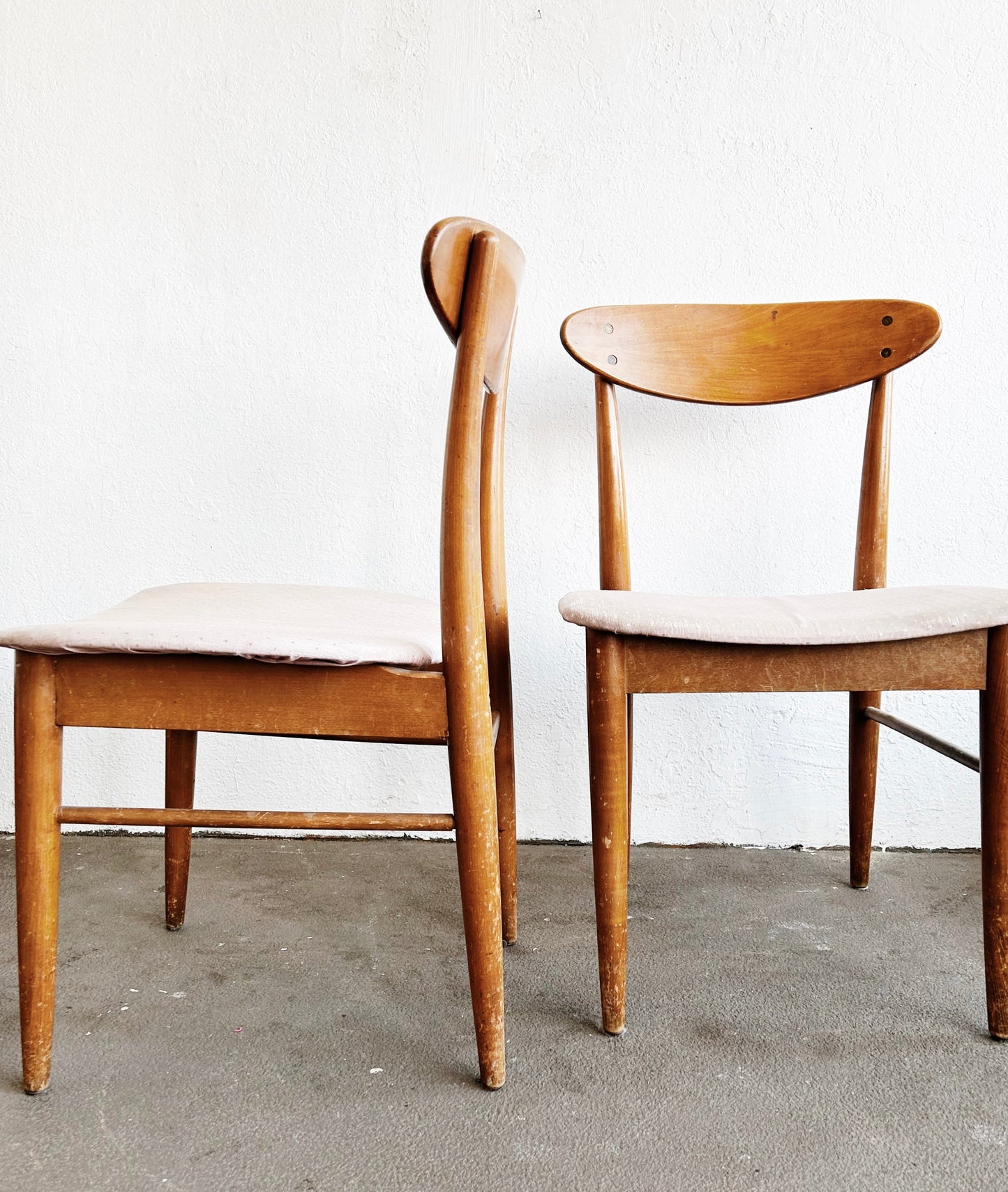 Mid Century Dining Chairs Set of Two