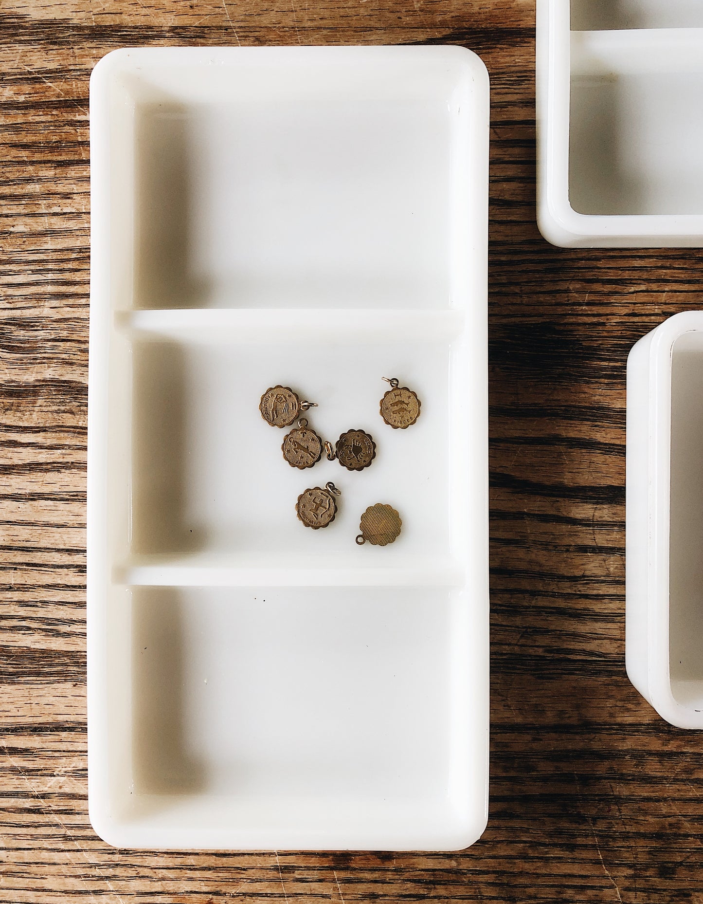 Vintage Milk Glass Tray