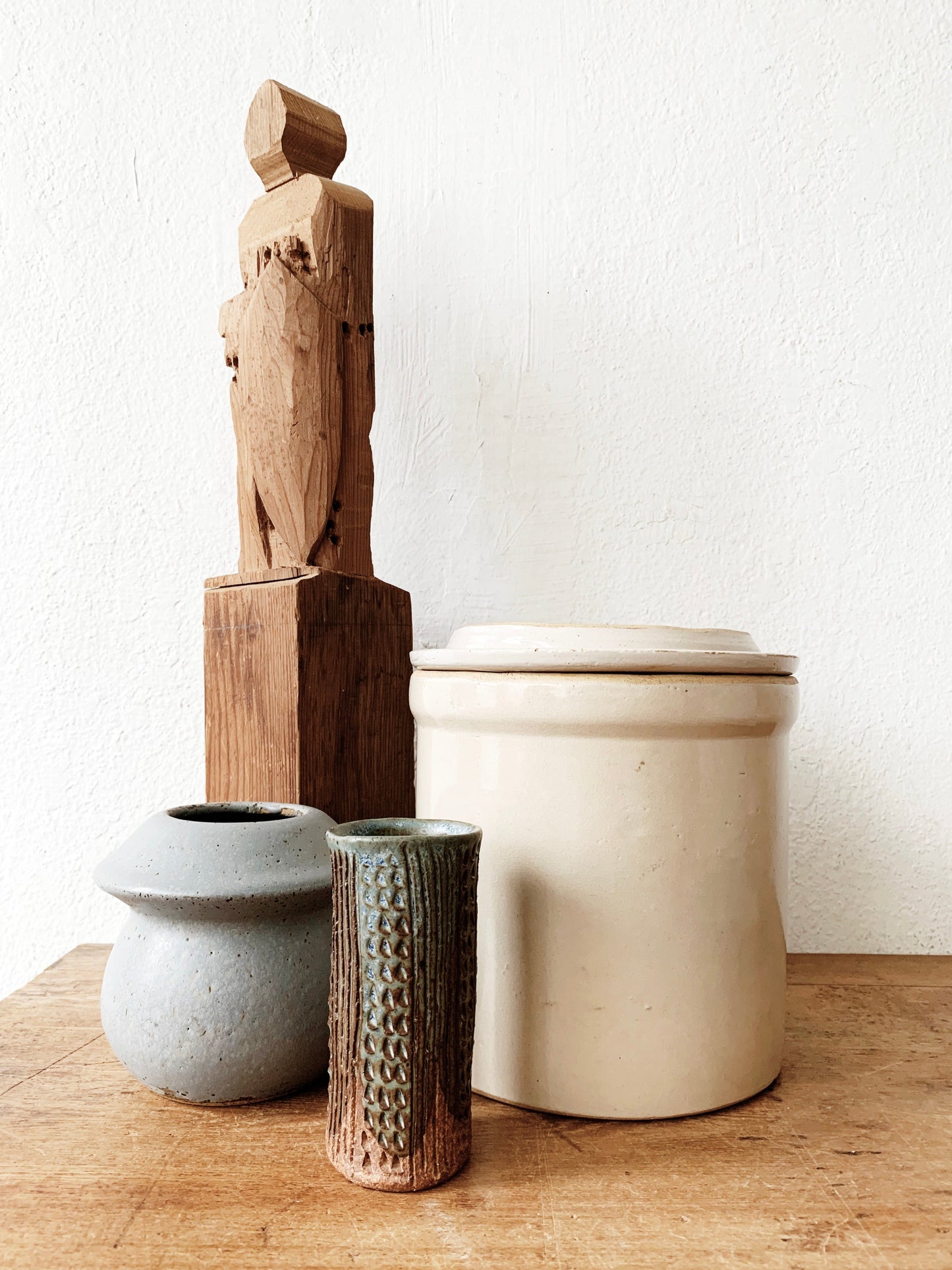 Antique Salt Glazed Fermenting Crock