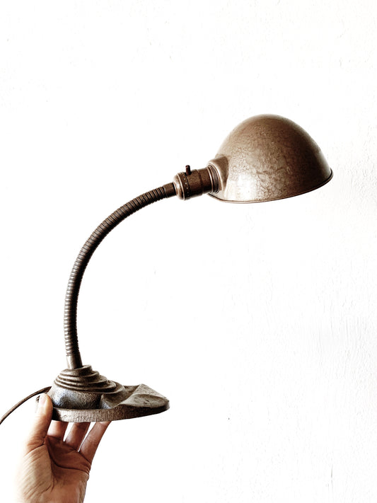 Vintage Metal Gooseneck Lamp