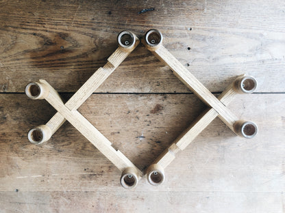 Vintage Wooden Adjustable Candelabra