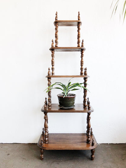 Tall Vintage Spindle Shelf
