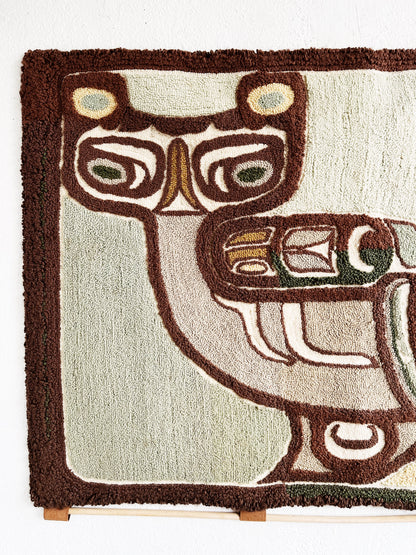 Handmade Northwest Coast Inspired Hooked Rug