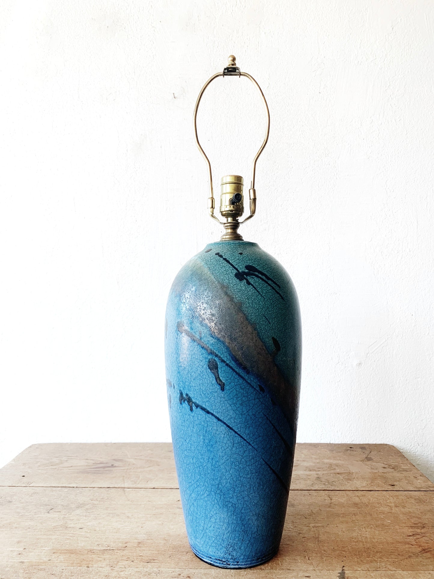 Large Vintage Pottery Lamp